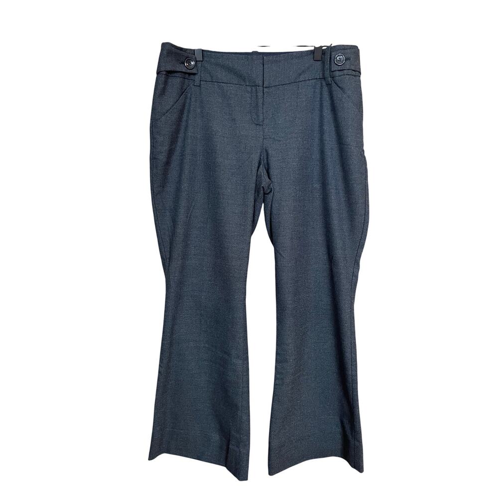The Limited Cassidy Fit Navy Blue Denim Stretch Dress Pants Career Size 12 Short